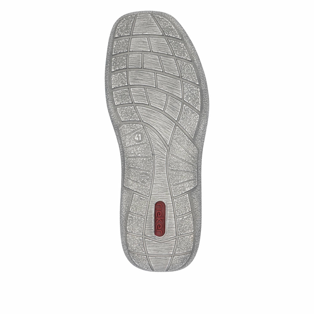 Blaue Rieker Herren Slipper 03053-14 mit einem Gummizug sowie der Extraweite H. Schuh Laufsohle.