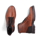 Braune Rieker Herren Schnürstiefel F2710-25 aus Glattleder. Schuh von oben, liegend.