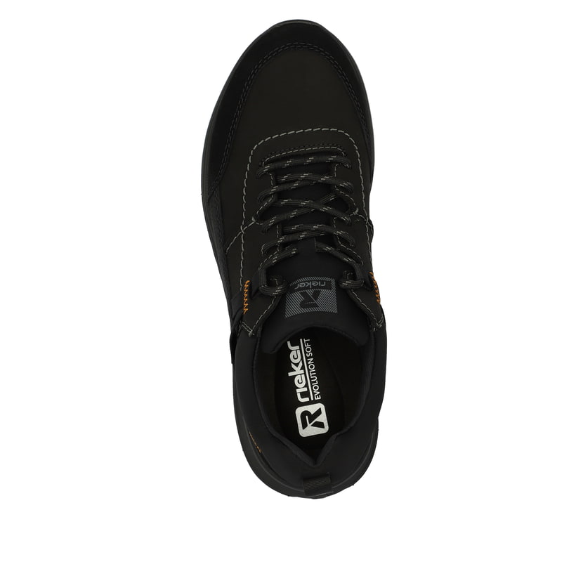 Rieker Heren U1100 Sneakers Low, zwart, 45 EU