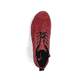 Rote Rieker Damen Schnürstiefel Z0022-35 aus Rauleder mit einem Reißverschluss. Schuh von oben.
