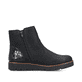 Urbanschwarze Rieker Damen Kurzstiefel 44950-00 mit einem Reißverschluss. Schuh Innenseite.