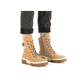 
Kamelbraune Rieker Damen Schnürstiefel X8621-20 mit Schnürung und Reißverschluss. Schuh am Fuß