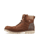 
Nougatbraune Rieker Herren Schnürstiefel F3613-22 mit einer robusten Profilsohle. Schuh Außenseite