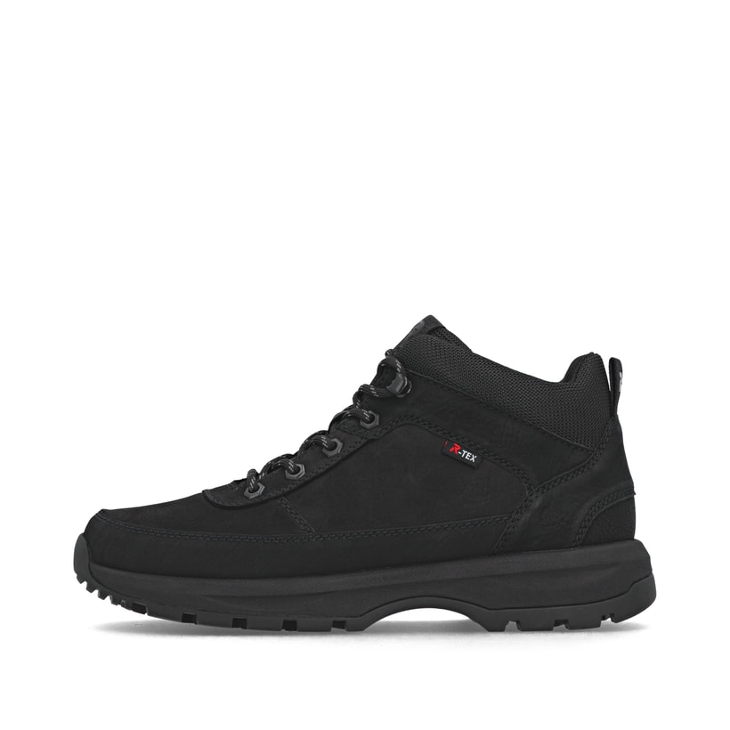 Schwarze Rieker Herren Schnürstiefel U1670-00 mit wasserabweisender TEX-Membran. Schuh Außenseite.