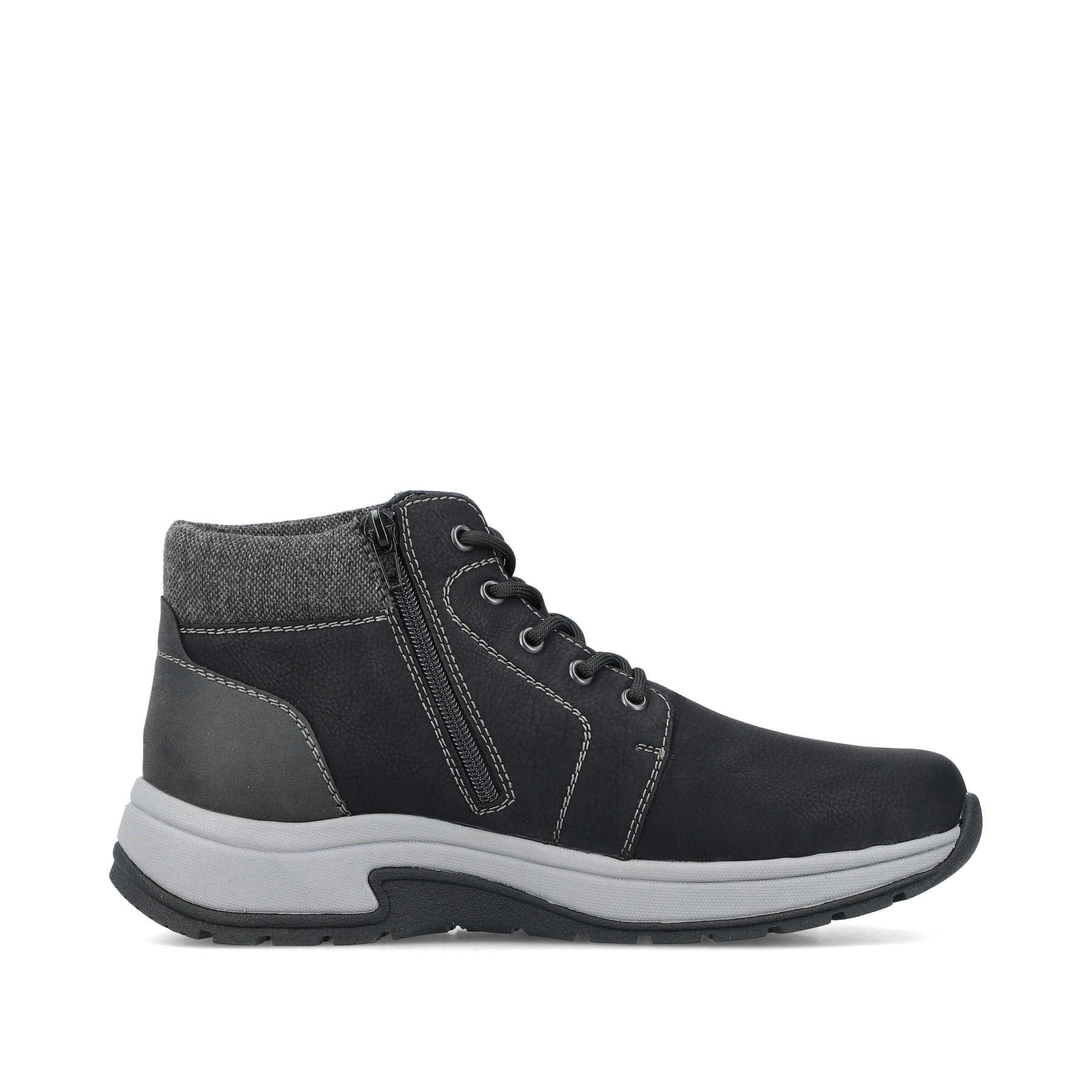 Schwarze Rieker Herren Schnürstiefel 11030-00 mit wasserabweisender TEX-Membran. Schuh Innenseite.