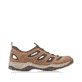 Braune Rieker Herren Slipper 08065-25 mit einem Gummizug sowie Komfortweite G. Schuh Innenseite.