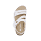 Weiße Rieker Damen Riemchensandalen V5151-80 aus Glattleder. Schuh von oben.