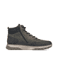 Dunkelgrün-schwarze Rieker Herren Schnürstiefel B9310-54 aus Rauleder. Schuh Innenseite.