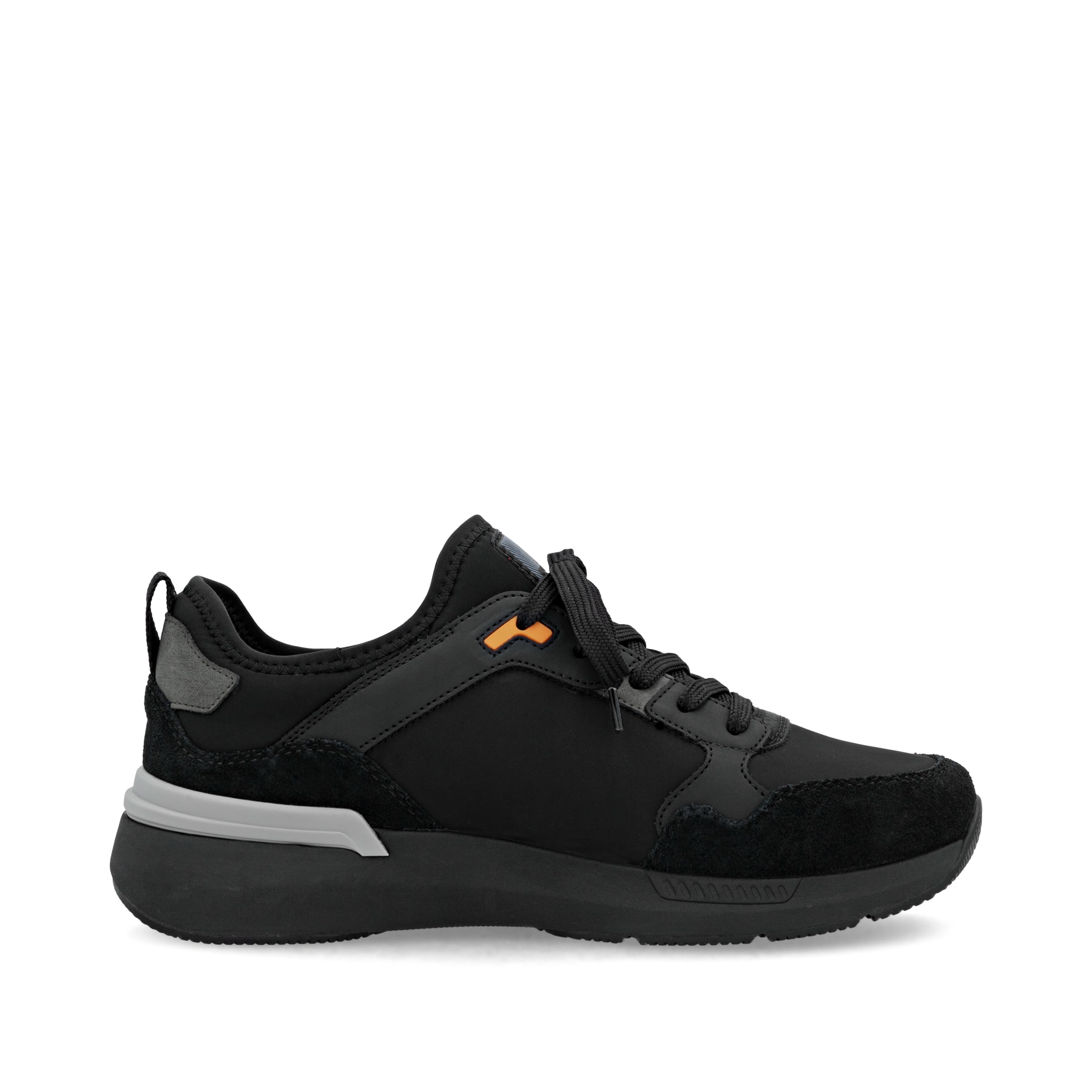 Schwarze Rieker Herren Sneaker Low U1403-01 mit wasserabweisender TEX-Membran. Schuh Innenseite.