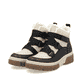 Meeresblaue Rieker Damen Schnürstiefel X8638-14 mit einer robusten Profilsohle. Schuh Innenseite