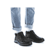 Schwarze Rieker Herren Kurzstiefel 03660-00 mit wasserabweisender TEX-Membran. Schuh am Fuß.