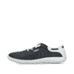Blaue Rieker Damen Slipper 52805-14, Barfußschuhe mit einem Gummizug. Schuh Außenseite.