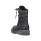 
Tiefschwarze Rieker Damen Schnürstiefel 78203-00 mit Schnürung und Reißverschluss. Schuh von hinten