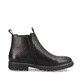 Stahlschwarze Rieker Herren Chelsea Boots 33180-00 mit einem Reißverschluss. Schuh Innenseite.