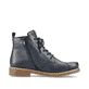 Marineblaue Rieker Damen Schnürstiefel 73500-14 mit einer robusten Profilsohle. Schuh Innenseite