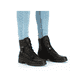 
Nachtschwarze Rieker Damen Schnürstiefel 75142-01 mit Schnürung und Reißverschluss. Schuh am Fuß