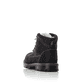 
Graphitschwarze Rieker Herren Schnürstiefel 37730-00 mit einer robusten Profilsohle. Schuh von hinten