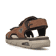 Braune Rieker Herren Trekkingsandalen 29151-24 mit Rieker Air Sohlenfenster. Schuh von hinten.