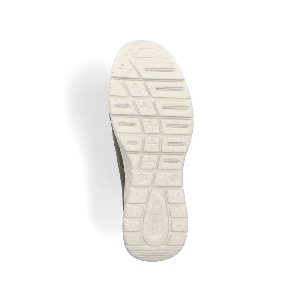 Sabots Rieker verts pour homme B7390-54 avec bande élastique. Semelle extérieure de la chaussure.