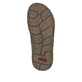 Braune Rieker Herren Pantoletten 22090-25 mit der Komfortweite G 1/2. Schuh Laufsohle.