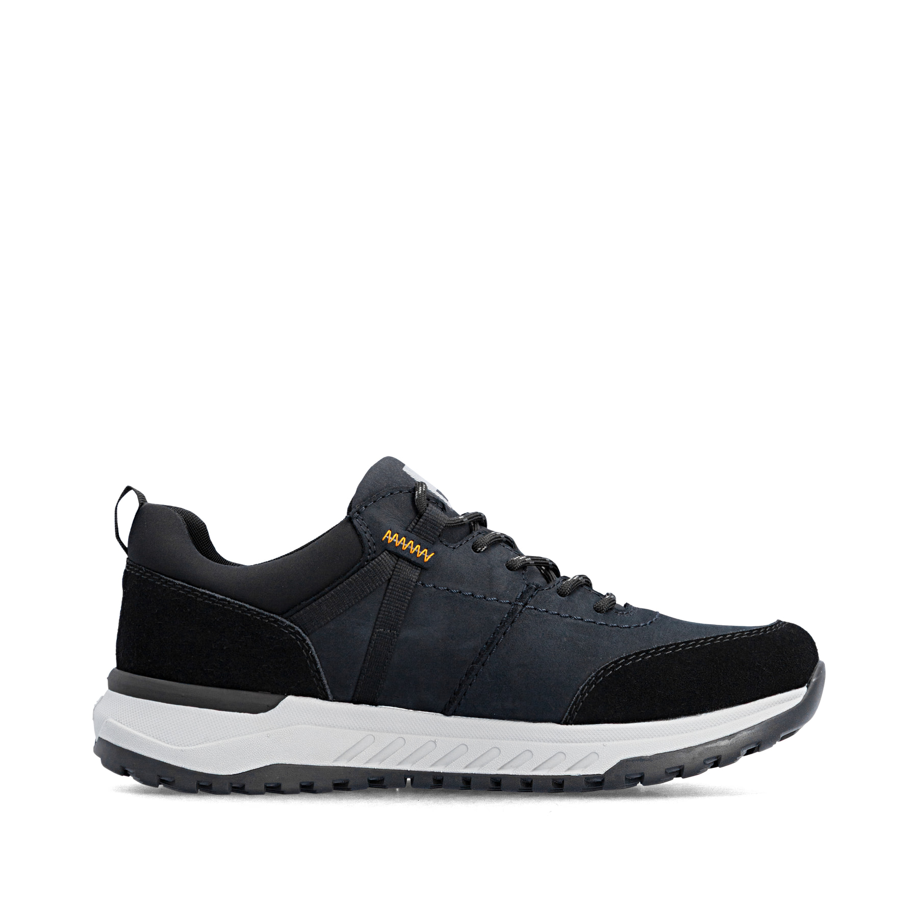 Dunkelblaue Rieker Herren Sneaker Low U0100-14 aus Rauleder. Schuh Innenseite.