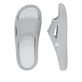 Graue Rieker Herren Pantoletten U3450-40 mit ultraleichter und flexibler Sohle. Schuh von oben, liegend.