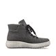 Graue Rieker Damen Schnürschuhe Z6611-45 mit einer robusten Profilsohle. Schuh Innenseite