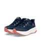 Blaue Rieker Sport Damen Sneaker Low W4502-14. Schuhpaar seitlich schräg.