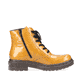 Himmelblaue Rieker Damen Schnürstiefel 78240-14 mit einer robusten Profilsohle. Schuh Innenseite