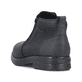 Schwarze Rieker Herren Kurzstiefel 33452-00 aus Glattleder. Schuh von hinten.