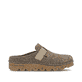 Beige Rieker Damen Clogs V8790-64 mit leichter und schockabsorbierender Sohle. Schuh Innenseite.