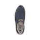 Blaue Rieker Herren Slipper 14363-14 mit einem Gummizug sowie der Extraweite H. Schuh von oben.