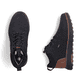 Schwarze Rieker Herren Sneaker High B5530-00 mit wasserabweisender TEX-Membran. Schuh von oben, liegend.
