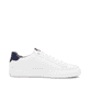 Baskets basses Rieker blanches pour homme U0704-80 avec lacets. Intérieur de la chaussure.