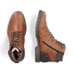 
Hellbraune Rieker Herren Schnürstiefel 13741-25 mit Schnürung und Reißverschluss. Schuhpaar von oben.