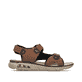 Braune Rieker Herren Trekkingsandalen 29151-24 mit Rieker Air Sohlenfenster. Schuh Innenseite.
