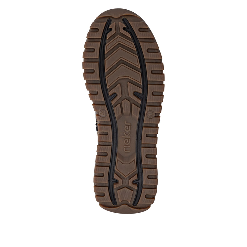 Braune Rieker Herren Schnürstiefel U1571-20 mit wasserabweisender TEX-Membran. Schuh Laufsohle.