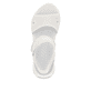 Beige vegane Rieker Damen Trekkingsandalen W3152-60 mit einem Klettverschluss. Schuh von oben.