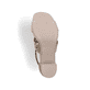 Beige Rieker Riemchensandaletten 64773-61 mit Strasssteinen. Schuh Laufsohle.