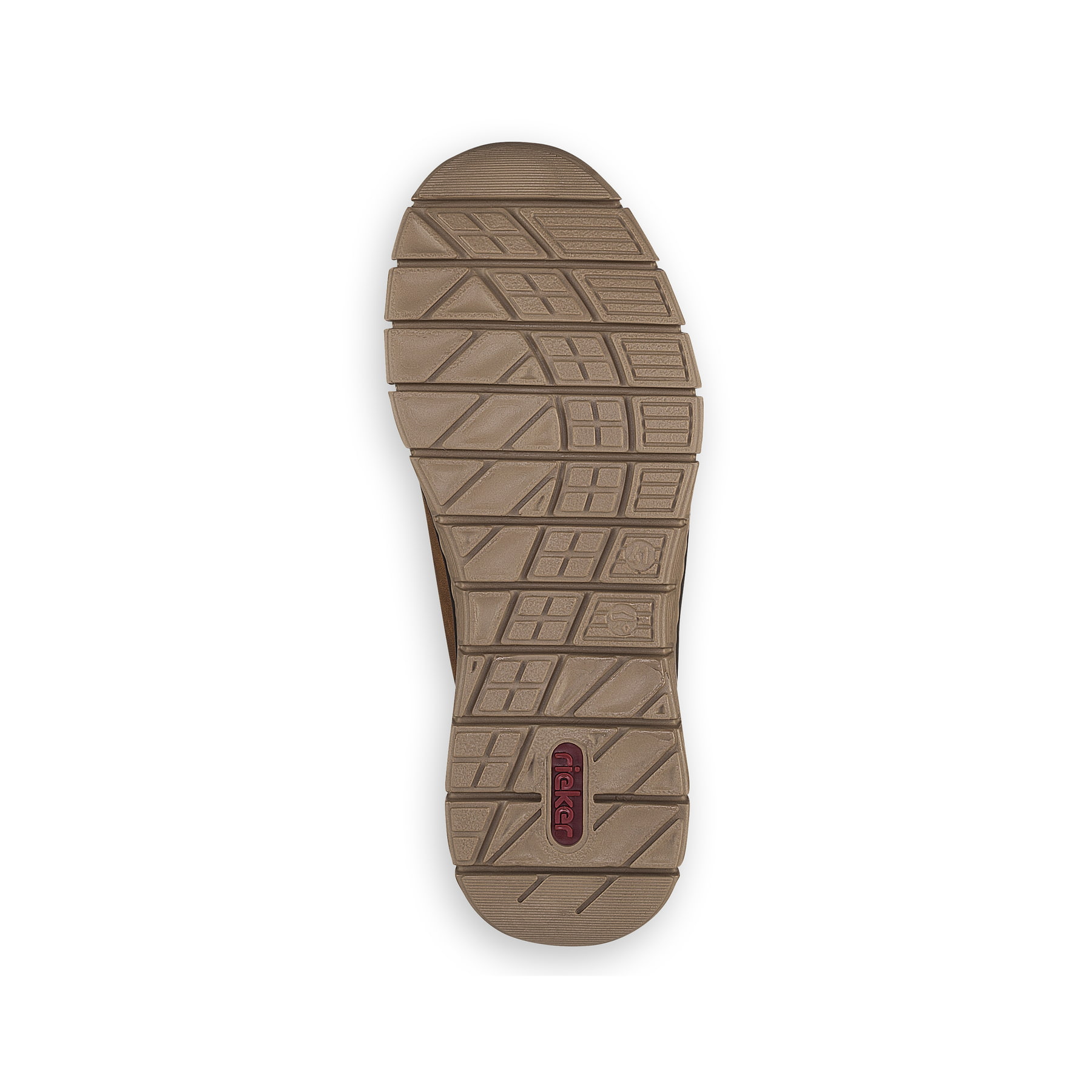 Nussbraune Rieker Herren Slipper B5672-24 mit einer schockabsorbierenden Sohle. Schuh Laufsohle