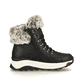 Schwarze Rieker Damen Schnürstiefel W0063-00 mit wasserabweisender TEX-Membran. Schuh Innenseite.