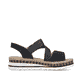 Blaue Rieker Damen Riemchensandalen V7974-14 mit einem Klettverschluss. Schuh Innenseite.