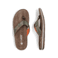 Grüne Rieker Herren Zehentrenner 21043-54 mit der Komfortweite G. Schuh von oben, liegend.
