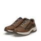 Braune Rieker Herren Schnürschuhe 11001-22 mit Reißverschluss sowie Extraweite H. Schuhpaar seitlich schräg.