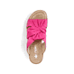Rosane Rieker Damen Pantoletten 68789-31 mit dekorativer Schleife sowie Gummizug. Schuh von oben.