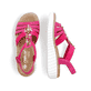 Rosane Rieker Damen Riemchensandalen 63249-31 mit Schmuckelementen. Schuh von oben, liegend.