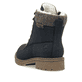 
Staubgraue Rieker Damen Stiefeletten Y9071-40 mit einer Profilsohle mit Blockabsatz. Schuh seitlich schräg