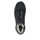 
Ozeanblaue Rieker Damen Schnürschuhe Z4243-14 mit einer robusten Profilsohle. Schuh von oben