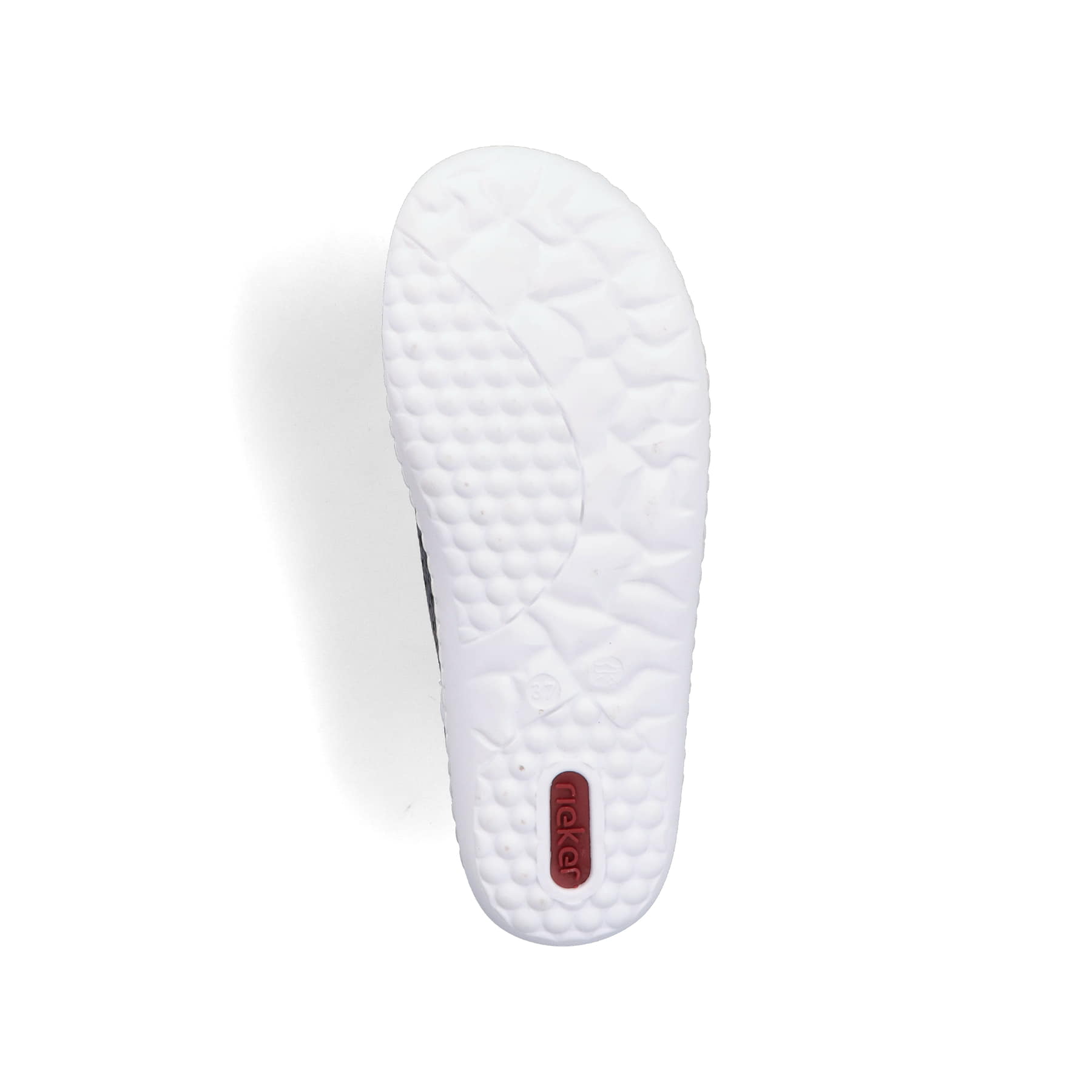 Blaue Rieker Damen Slipper 52805-14, Barfußschuhe mit einem Gummizug. Schuh Laufsohle.