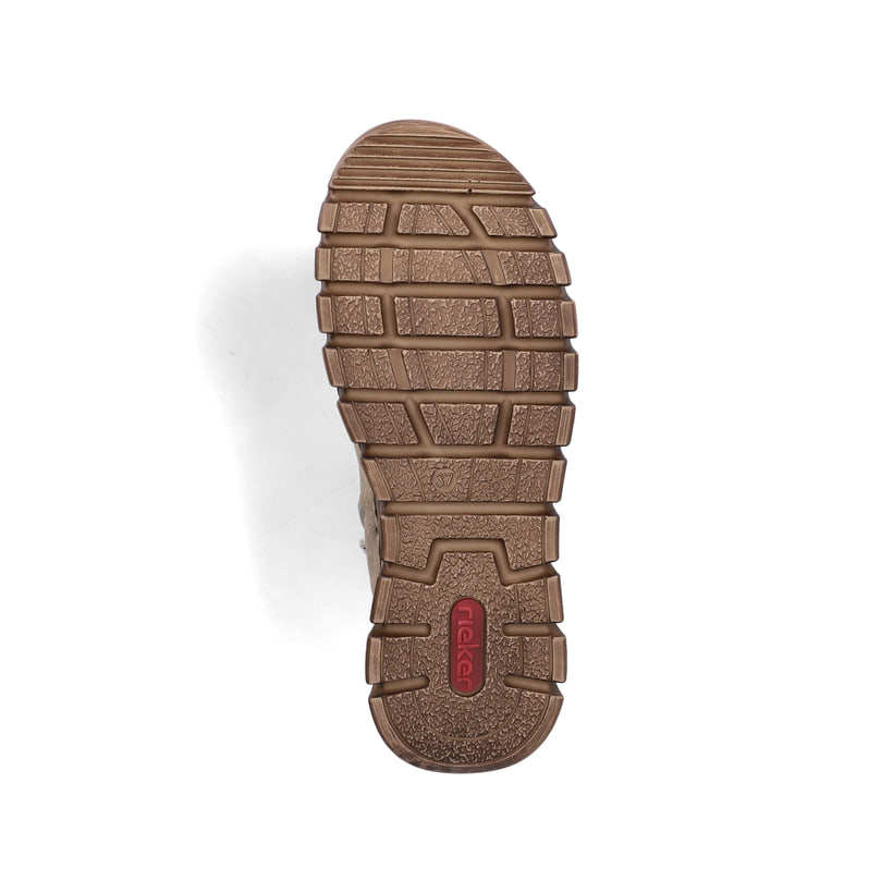 Graue Rieker Damen Schnürstiefel 57520-20 mit modernen Ziernähten. Schuh Laufsohle.